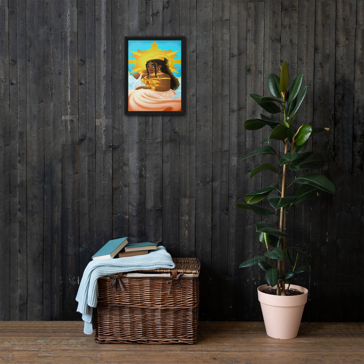 Sun Goddess Framed Canvas