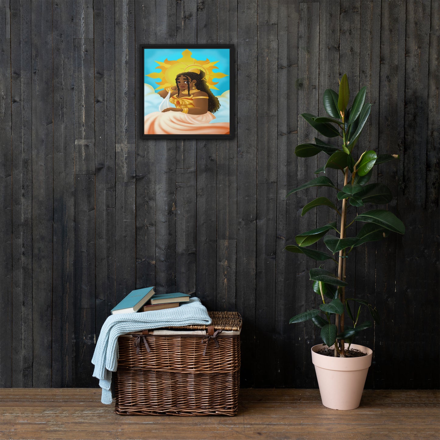 Sun Goddess Framed Canvas