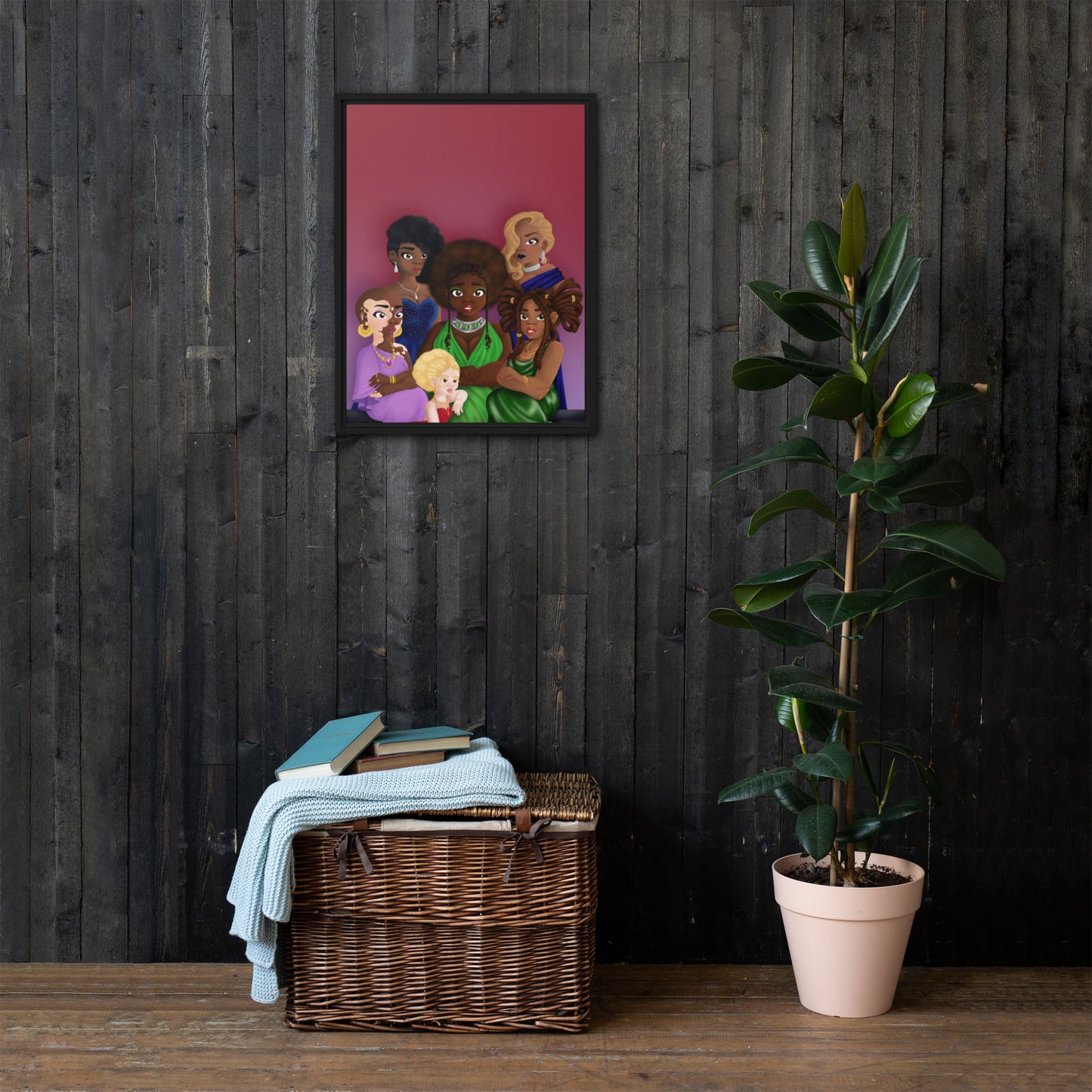 Black is Beautiful Framed Canvas