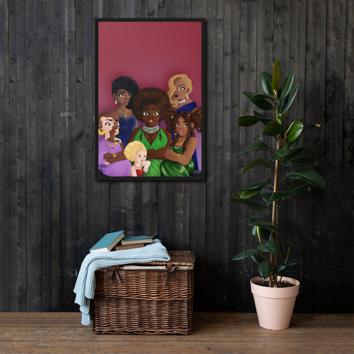 Black is Beautiful Framed Canvas