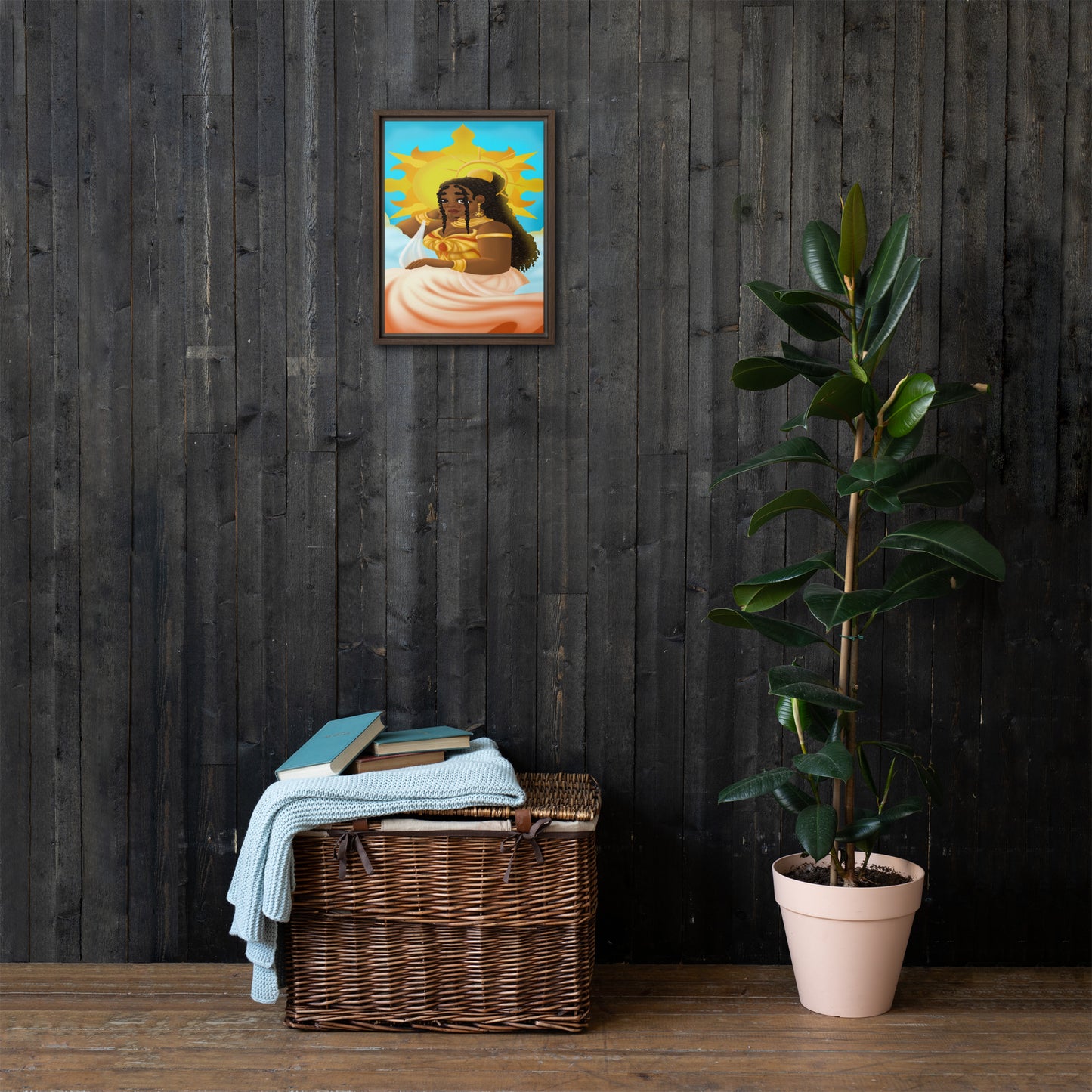 Sun Goddess Framed Canvas