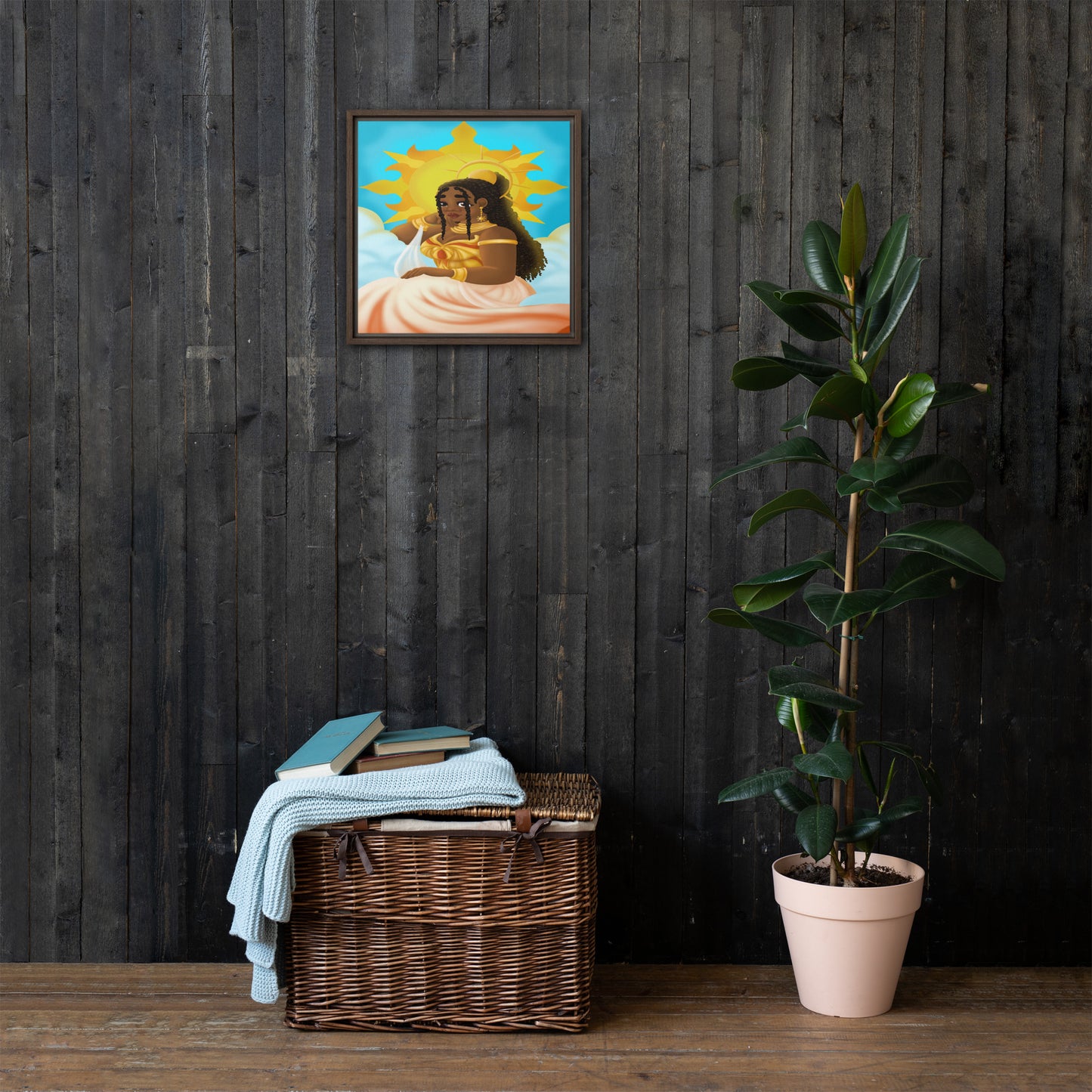 Sun Goddess Framed Canvas