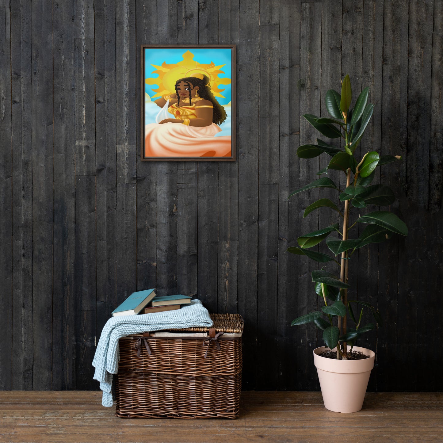 Sun Goddess Framed Canvas