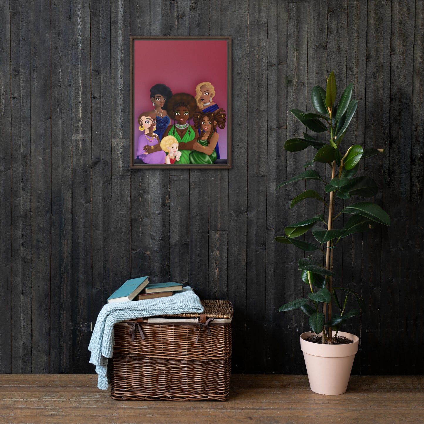 Black is Beautiful Framed Canvas