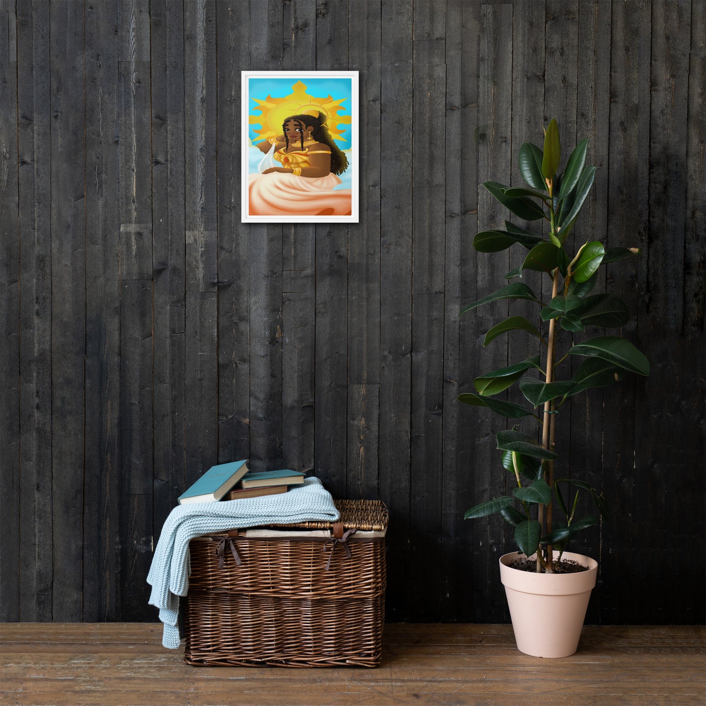 Sun Goddess Framed Canvas