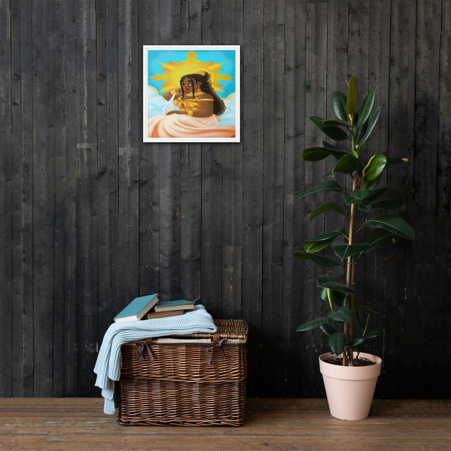 Sun Goddess Framed Canvas
