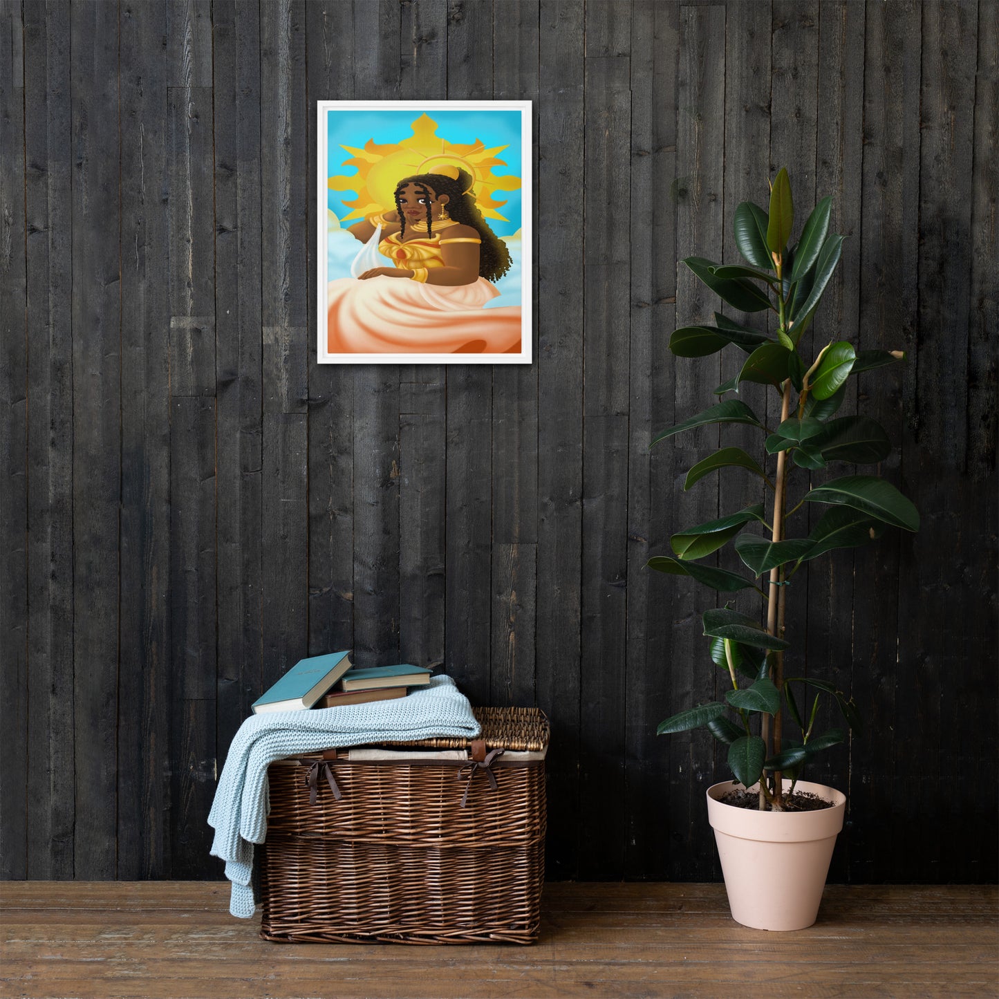 Sun Goddess Framed Canvas