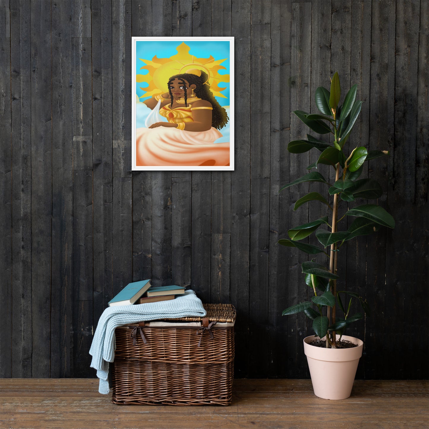 Sun Goddess Framed Canvas