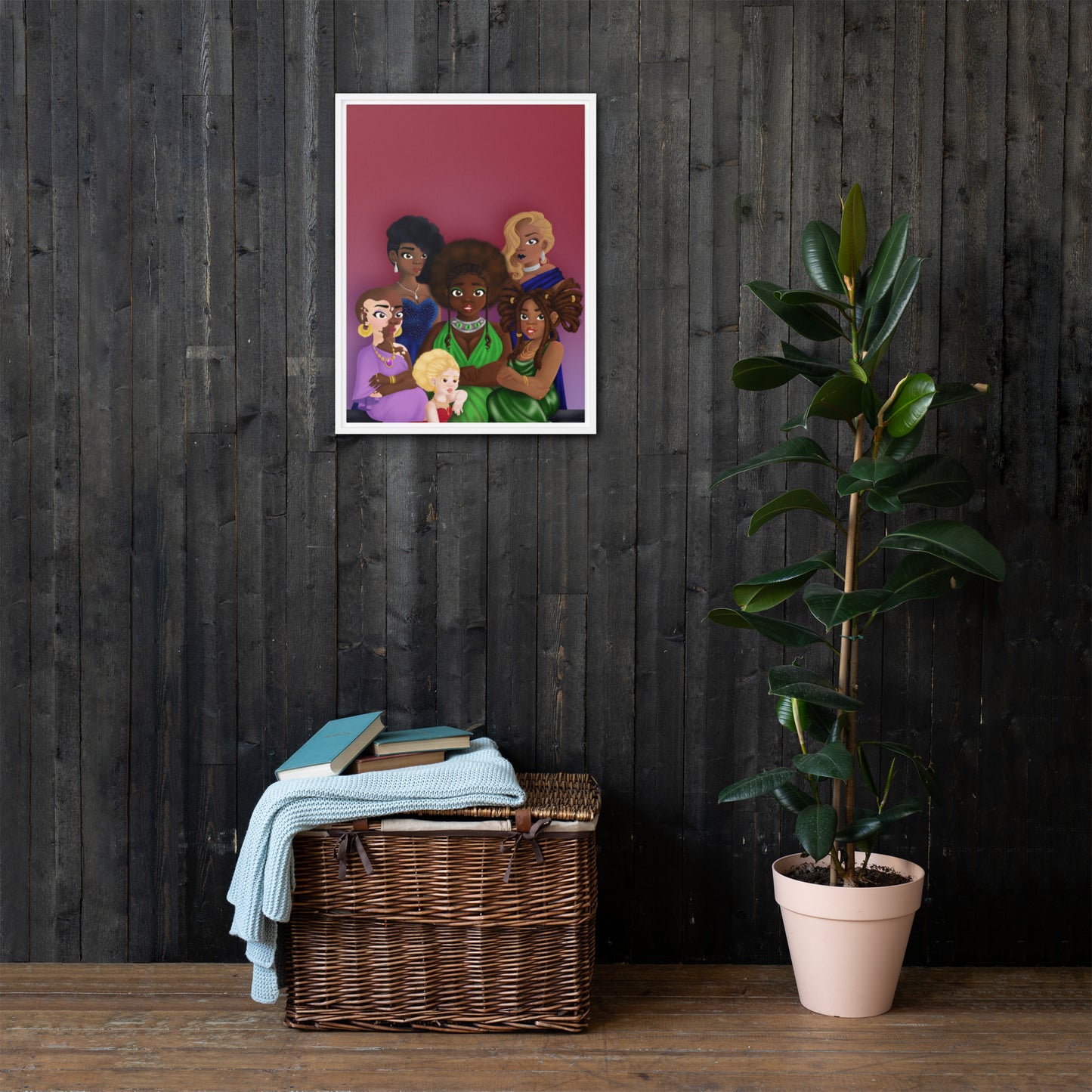 Black is Beautiful Framed Canvas