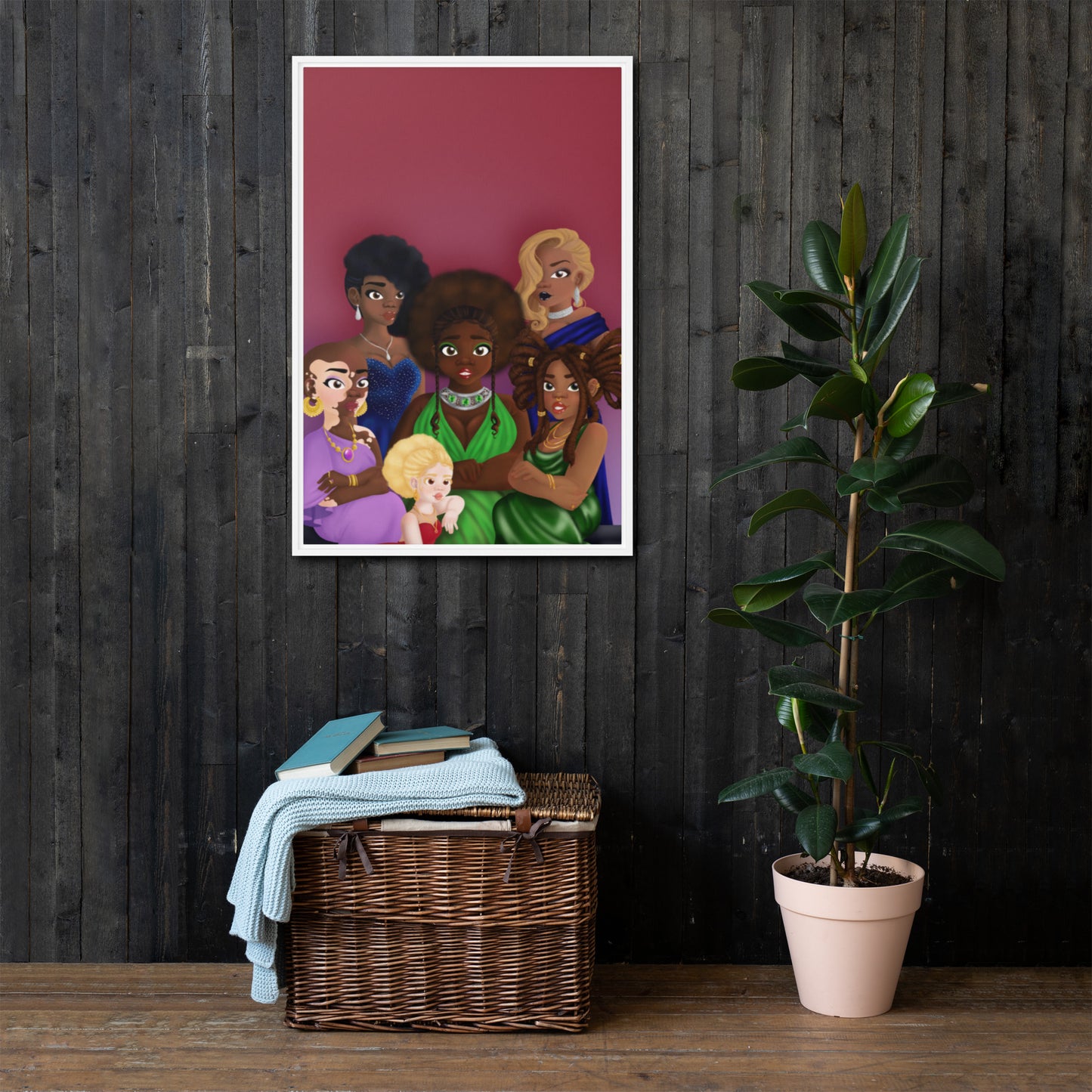 Black is Beautiful Framed Canvas