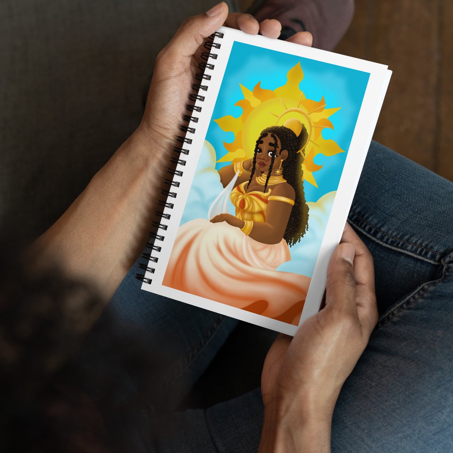 Sun Goddess Spiral notebook